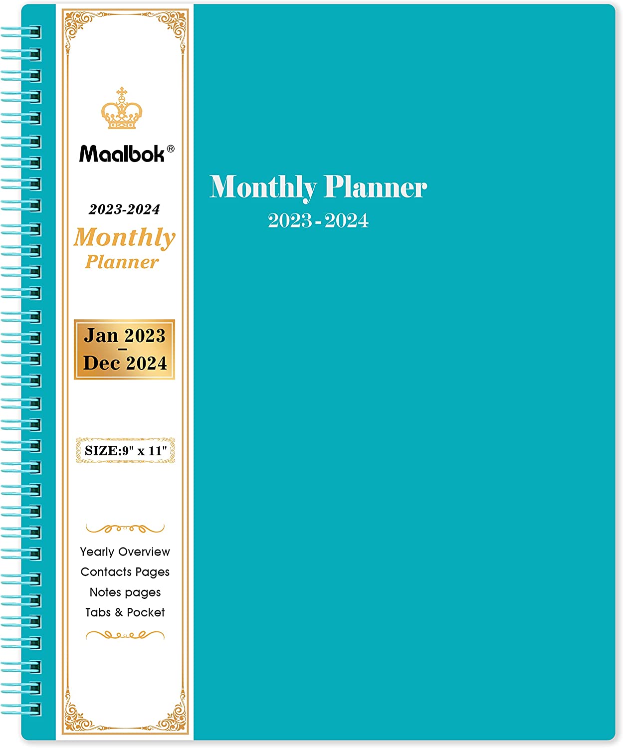 230816082746986_1 Monthly Planner 2023-2025 - Monthly Calendar 2023-2025 with Two-Side Pocket, July 2023 - June 2025, 9" x 11", Two Years Monthly Planner, Cardboard Cover, Perfect Organizer - Image 1
